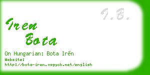 iren bota business card